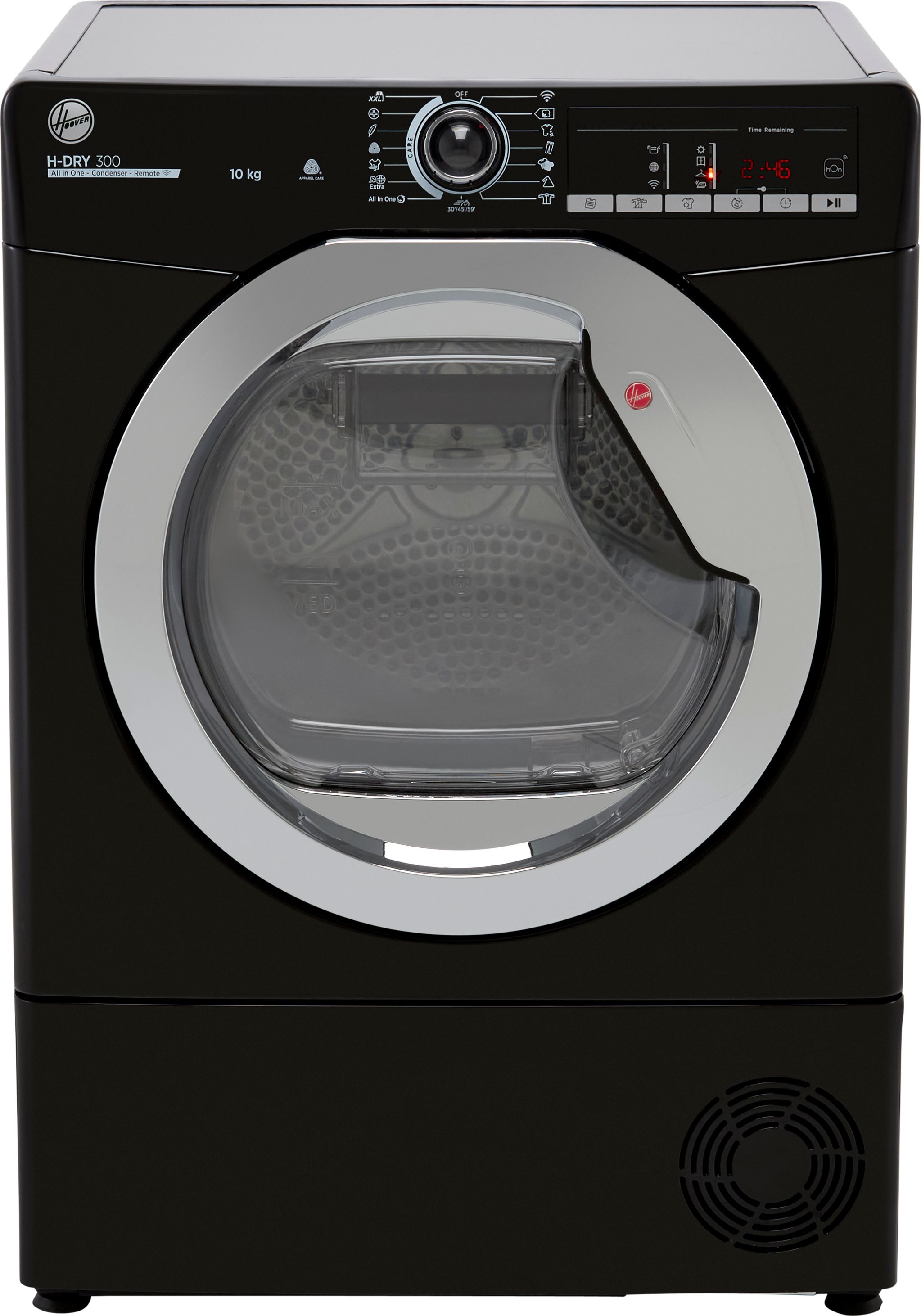 Hoover H-DRY 300 HLEC10TCEB 10Kg Condenser Tumble Dryer - Black - B Rated, Black