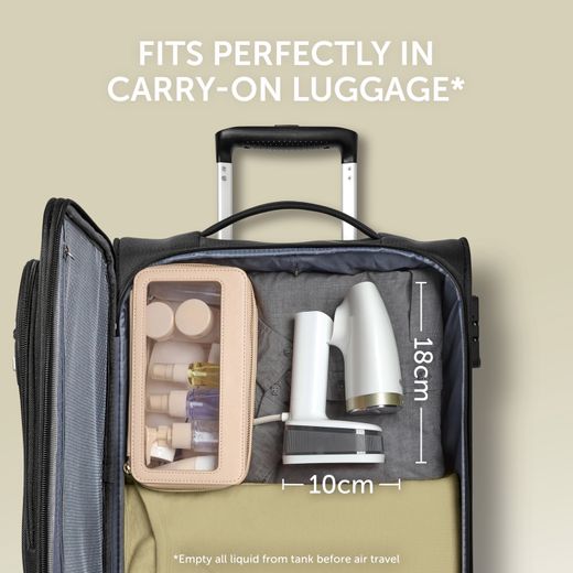 Breville Steam Generator Iron - White / Gold - Annotation - Fits perfect in luggage shot