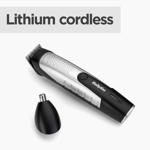 Babyliss Lithium Power Beard Trimmers Grey - Annotation - Lithium cordless