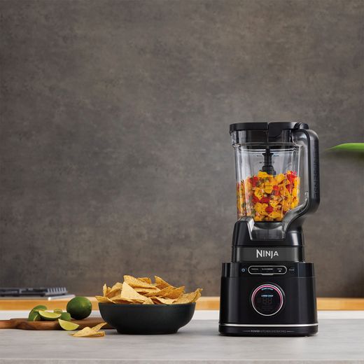 Ninja Detect Power Blender Pro TB301UK 2.1 Litre Blender - Black - Blender in kitchen with nacho shot