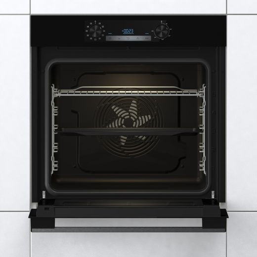 Hisense Electric Single Oven - Black - Oven in situ front shot with open door
