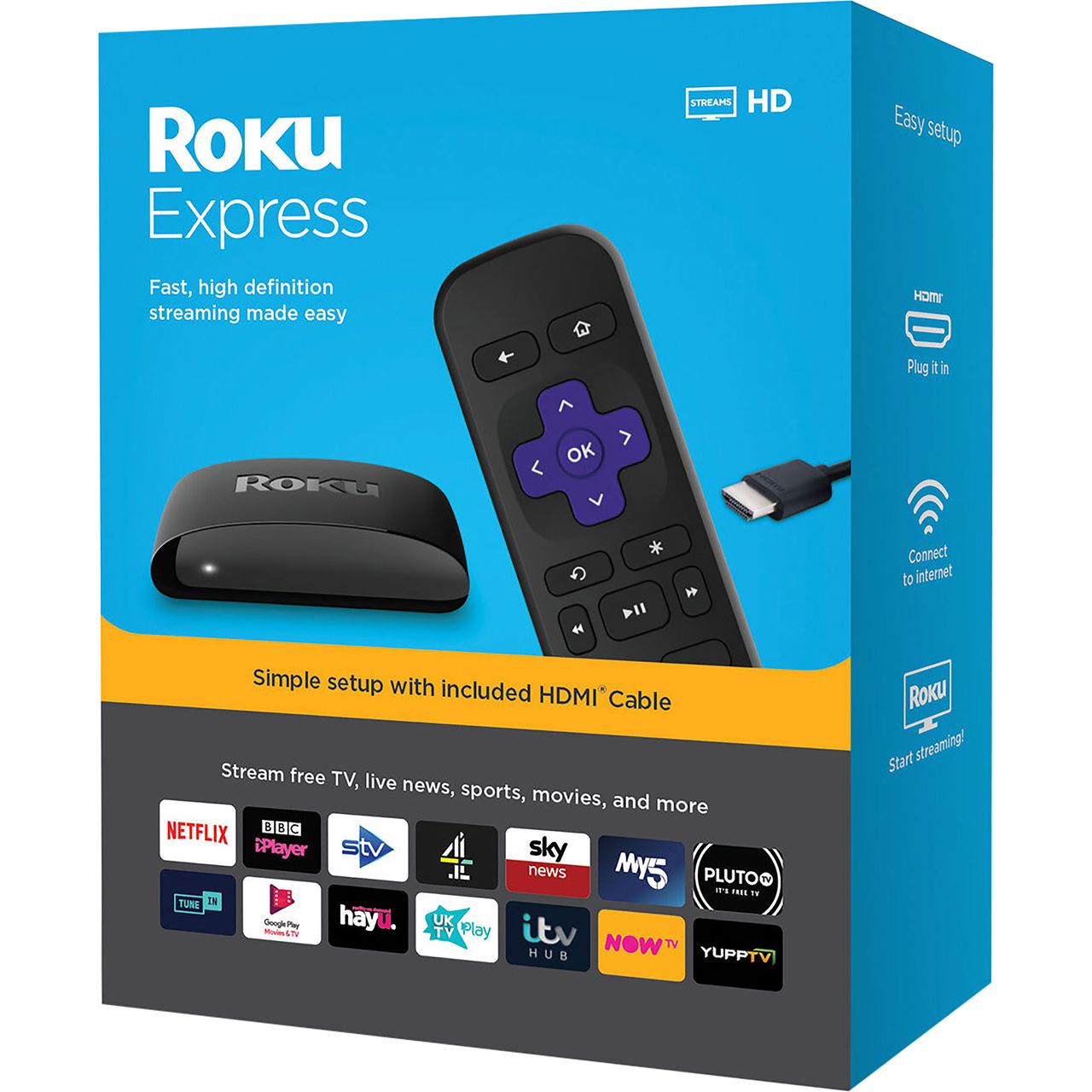 Roku Express Streaming Player Smart Box WiFi Netflix BBC iPlayer