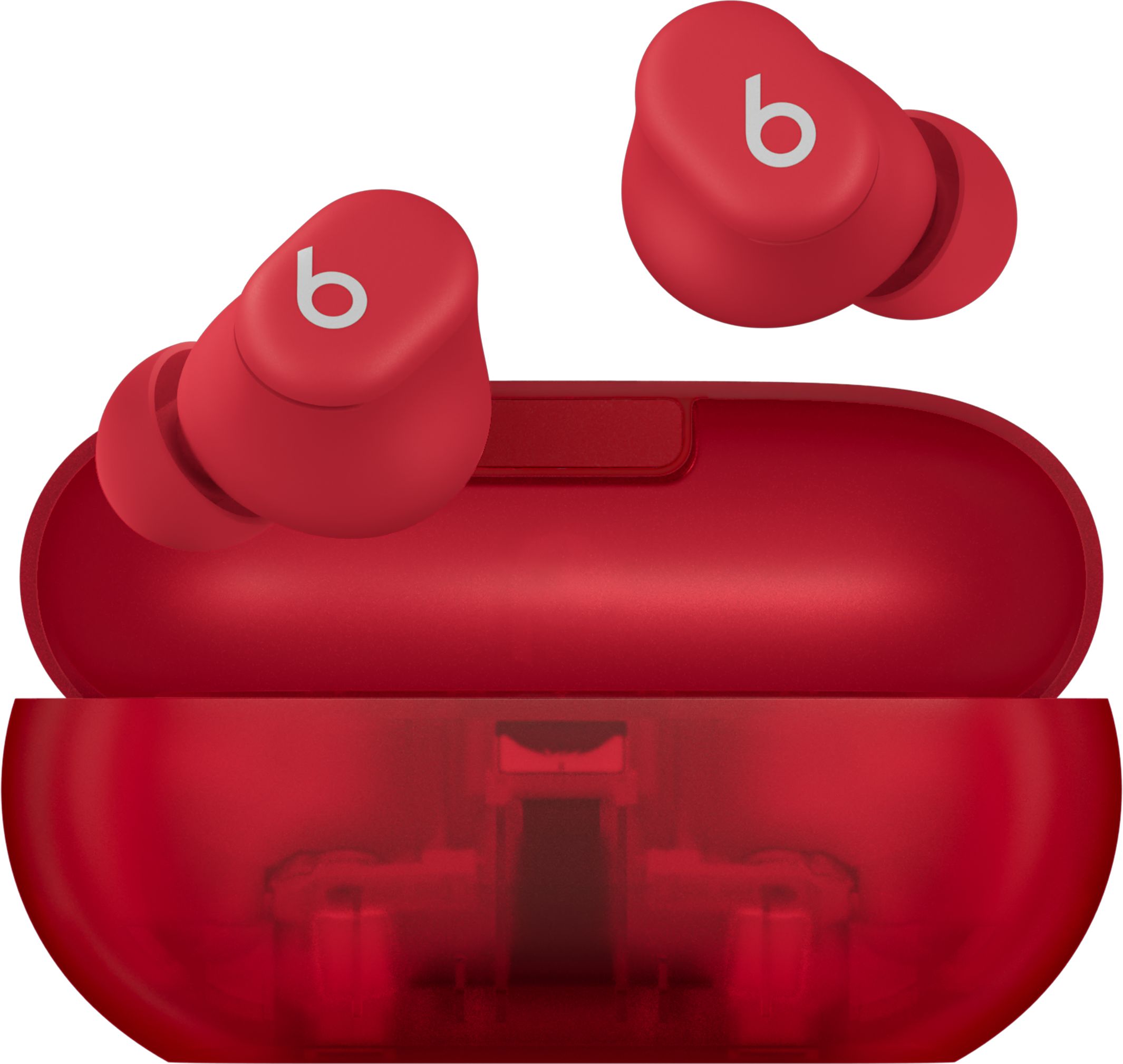 Image of Beats Solo Buds True Wireless Earbuds - Transparent Red, Red