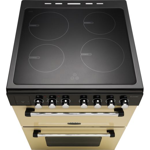 Rangemaster Classic 60 Electric Cooker with Induction Hob - Cream / Chrome - Top view shot