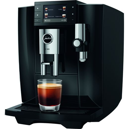 ura E10 15855 Bean to Cup Coffee Machine - Black - Left perspective