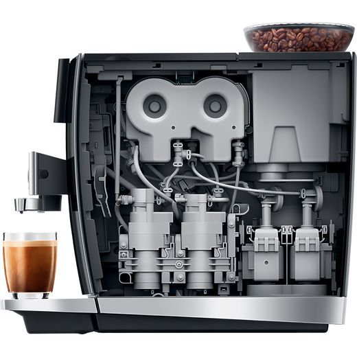 Jura 15478 Coffee Machines Black - Side and inside parts shot