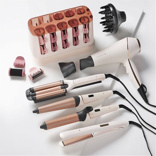 Remington PROluxe Hair Dryer With 3 Accessories - White / Rose Gold - Collection shot