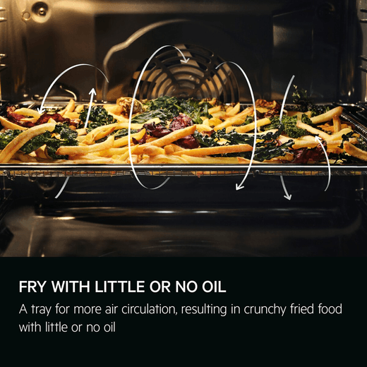AEG SenseCook Aqua Built In Electric Single Oven - Stainless Steel - Annotation - Fry with no oil