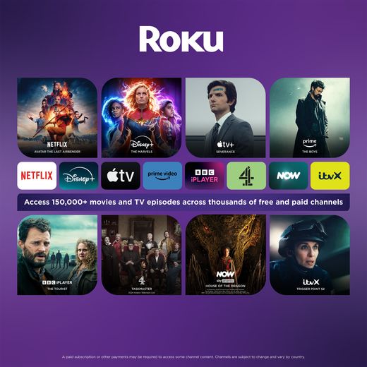 UX230 4K Ultra HD Smart Roku TV - Annotation - Roku shot