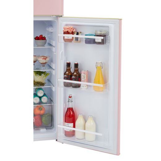 CDA Fridge Freezer - Pink - Inside door shelf shot