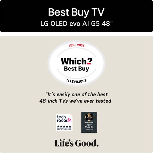 LG G56LS 48" 4K Ultra HD OLED Smart TV - Annotation - Which award shot