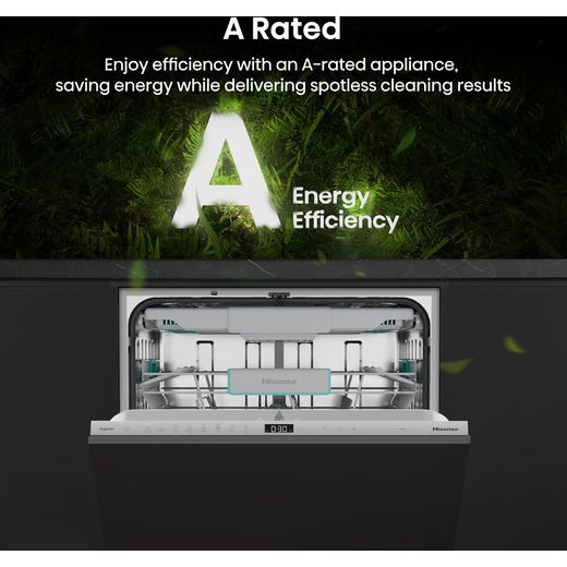 Hisense HV16AUK Full-Size Fully Integrated Dishwasher - Annotation - Energy efficiency