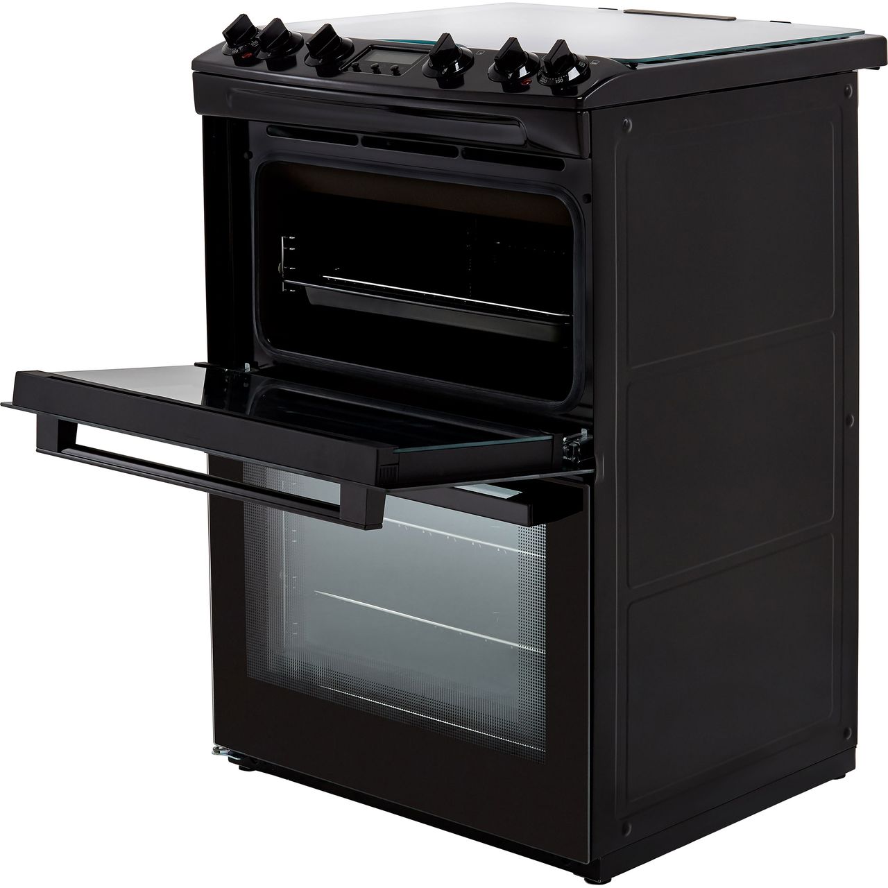 Zanussi ZCK66350BA Free Standing A/A Dual Fuel Cooker with Gas Hob 60cm