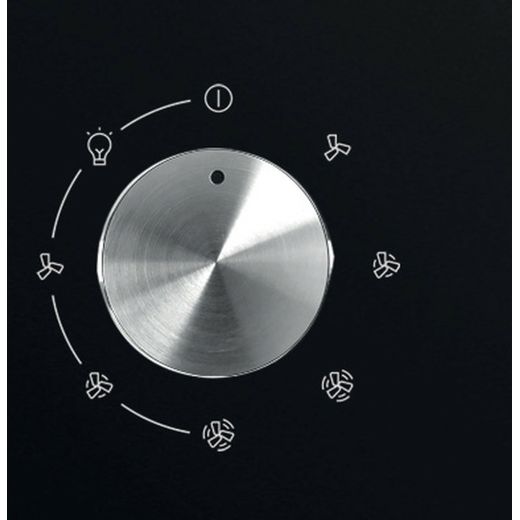 Hotpoint PHVP62FLMK Chimney Cooker Hood - Black - Close up control panel shot