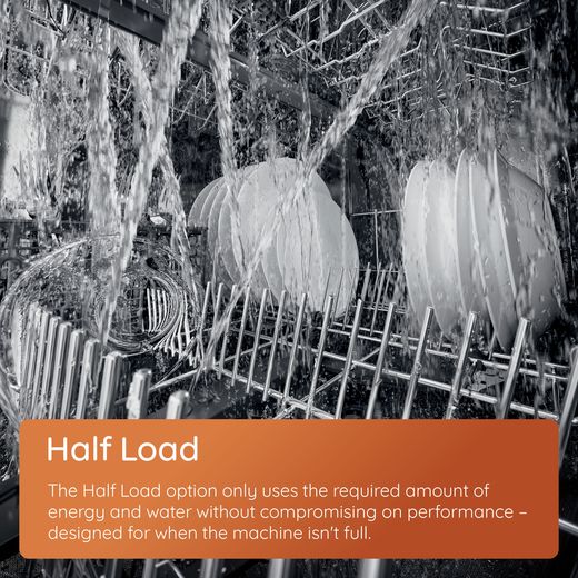 Hotpoint Fully Integrated Standard Dishwasher - Wood - Annotation - half load shot
