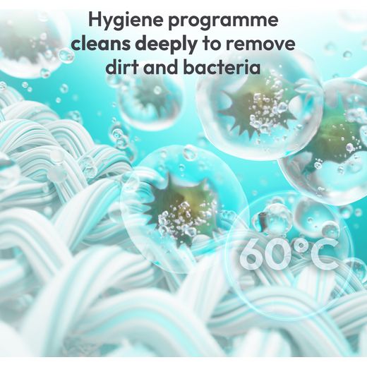 Candy Quick Pro GD 298-80 9kg Washing Machine with 1400 rpm - White - Annotation - Hygiene programme shot