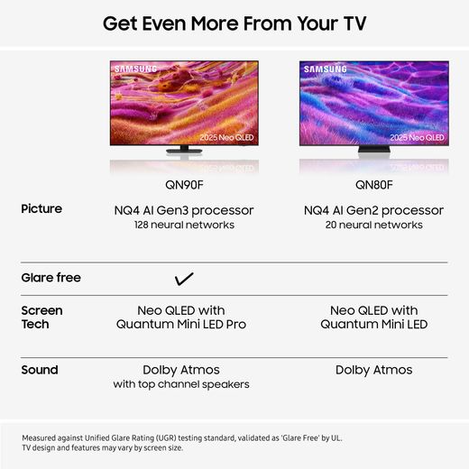 Samsung QN80F 55" 4K Ultra HD MiniLED Smart TV [2025] - Annotation - Get even more from your TV