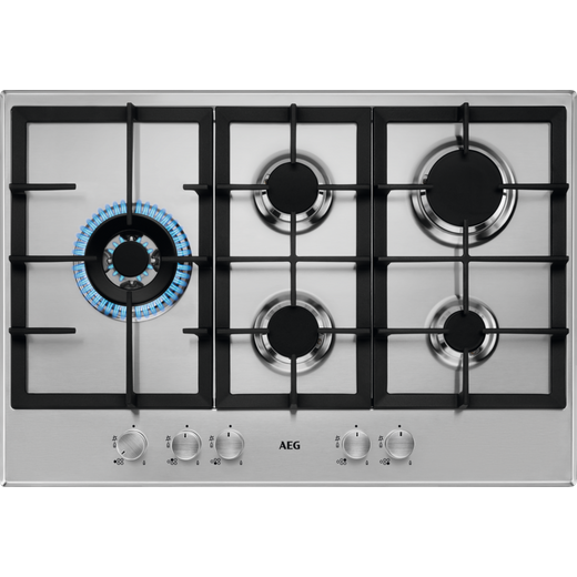 AEG HGB75500SM Built In Gas Hob - Stainless Steel