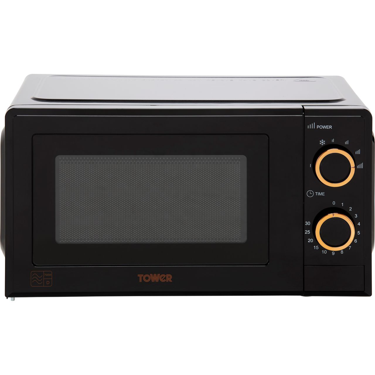 tower rose gold and black microwave