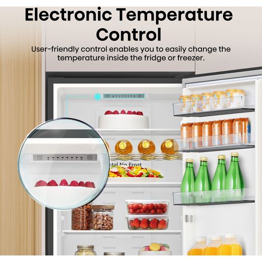 Hisense 70/30 Total No Frost Fridge Freezer - Dark Steel - Annotation - Temp control shot