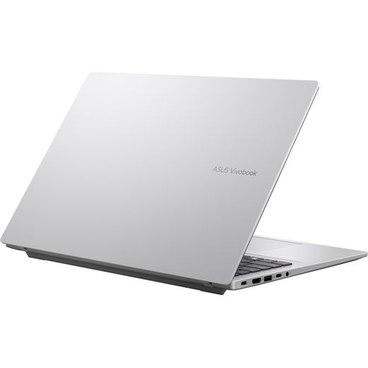 Asus Vivobook 16 16" Laptop - AMD Ryzen™ AI 7, 1TB SSD, 16 GB RAM - Silver - back left perpsective shot