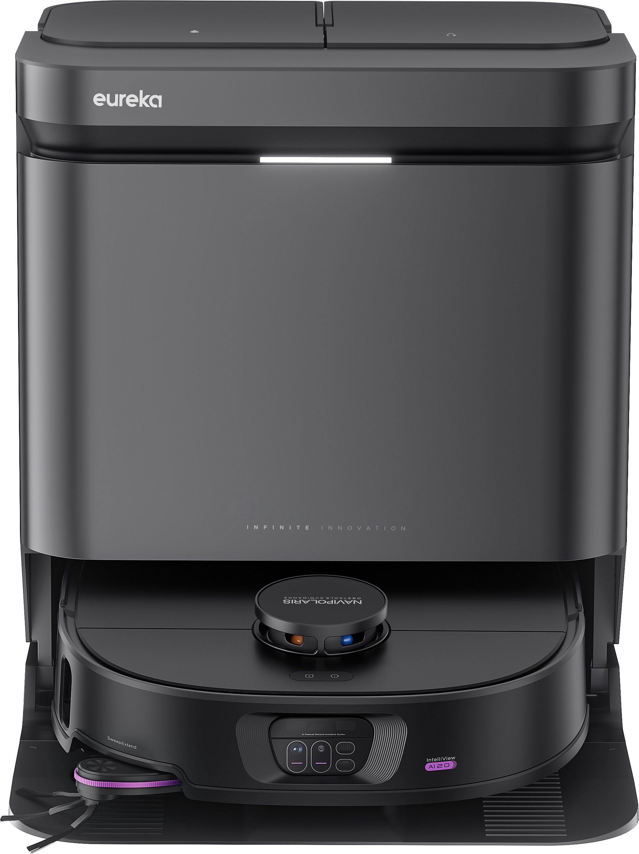 Eureka J15 Max Robot Vacuum Cleaner - Black - 180 min Runtime - LiDAR Navigation