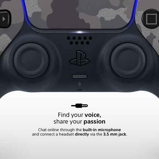 PlayStation DualSense™ Gaming Controller For PlayStation 5 - Grey Camouflage - Annotation - Microphone