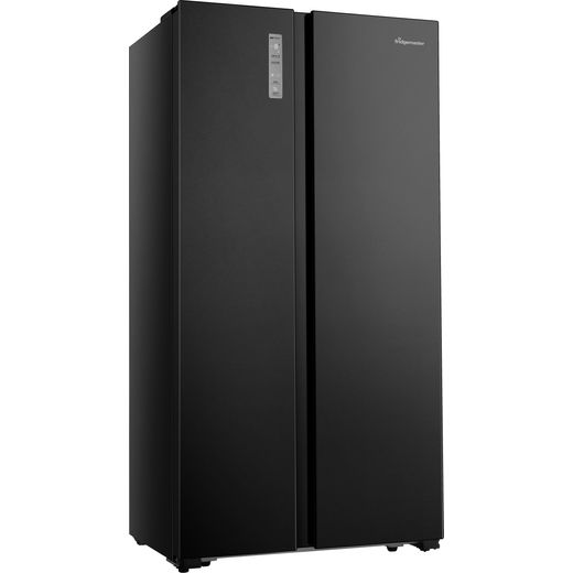 Fridgemaster American Fridge Freezer - Black - Right perspective