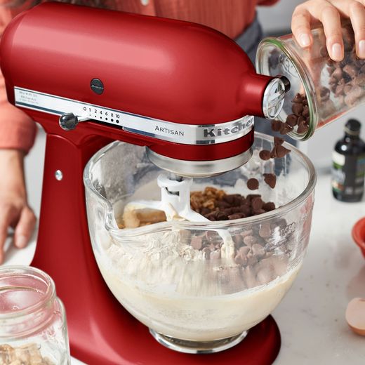 KitchenAid Artisan 5KSM125BER Stand Mixer - Empire Red - Close up shot