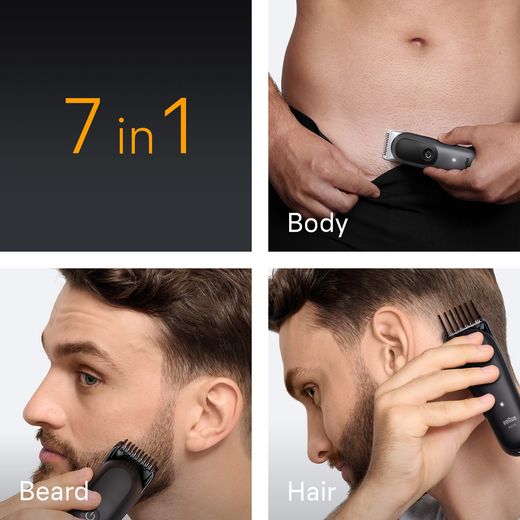 Braun All-in-one Series 5 Mens Shaver - Black - Annotation - 7 in one