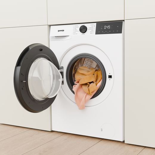 Gorenje G200 Series WG2P84A32/UK 8kg Washing Machine with 1400 rpm - White - Washing machine in room