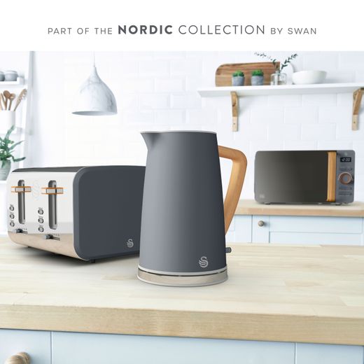 Swan Nordic SK14610GRYN Kettle - Grey - Annotation - Nordic collection shot