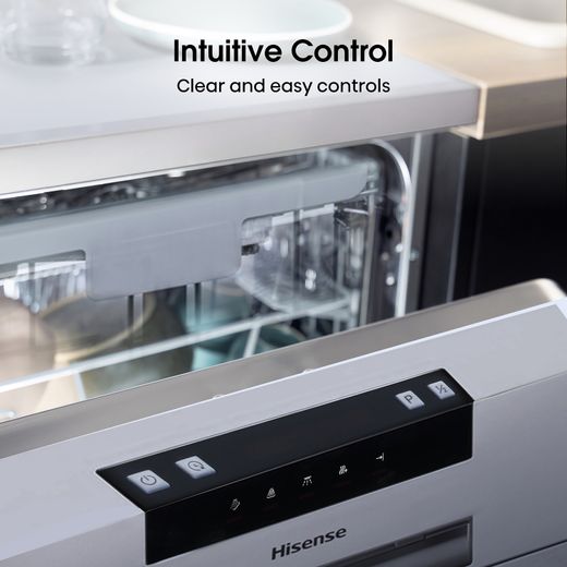 Hisense Slimline Dishwasher - Stainless Steel - Annotation - Intuitive control