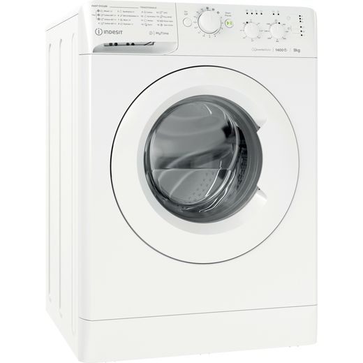 Indesit My Time MTWC 91495 W UK N 9kg Washing Machine with 1400 rpm - White - Right perspective shot