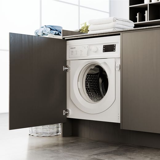 hotpoint biwmhg81484 integrated 8 kg 1400 spin washing machine