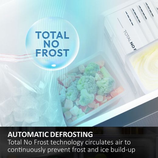 Haier HCE300NFEK Total No Frost Chest Freezer - Dark Inox - Annotation - Total no frost shot
