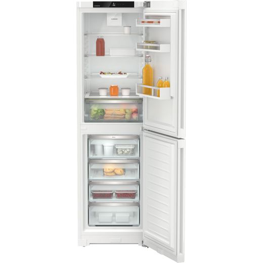 Liebherr CNd5704 202cm 50/50 Frost Free Fridge Freezer - White - front with door open shot