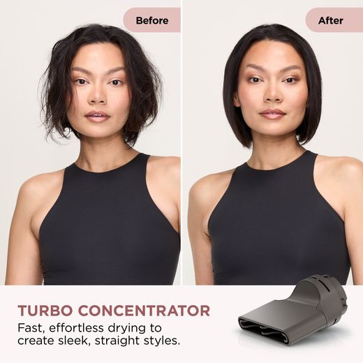 Shark SpeedStyle HD701UK Hair Dryer - Black - Annotation - Turbo concentrator