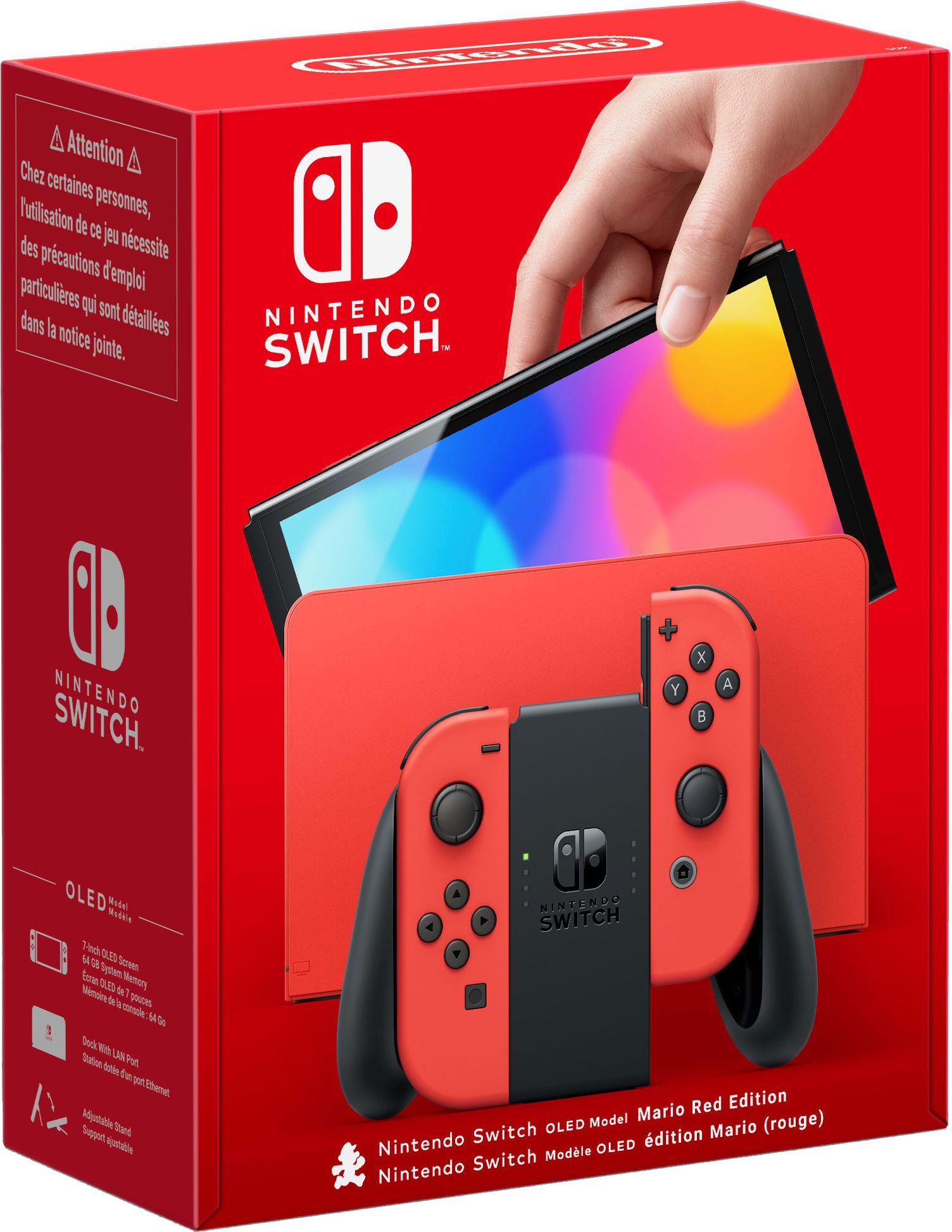 10007457 | Nintendo Switch OLED 64GB – Red & Blue | ao.com