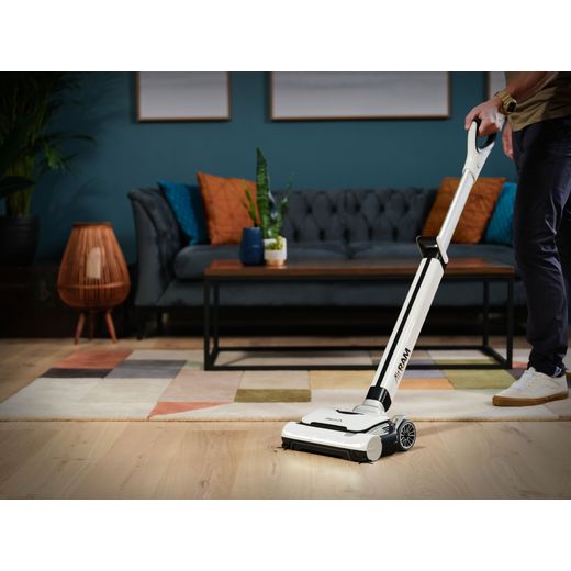 Gtech AirRAM 3 1-03-270 Cordless Vacuum Cleaner with up to 30 Minutes Run Time - White - Person hoovering floor shot