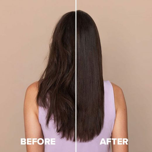 Bellissima Italia Steam Elixir Straightener BEL11865 Hair Straighteners - White / Gold - Annotation - Before and after shot