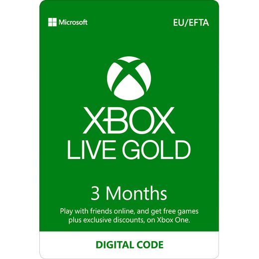 Xbox 3 Month Xbox Live Gold Membership β Digital Code