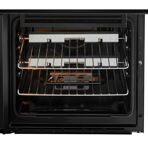 Beko Gas Cooker - Black - Oven door open