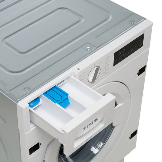 Siemens IQ-700 WI14W502GB Integrated 8kg Washing Machine with 1400 rpm - White - Detergent drawer
