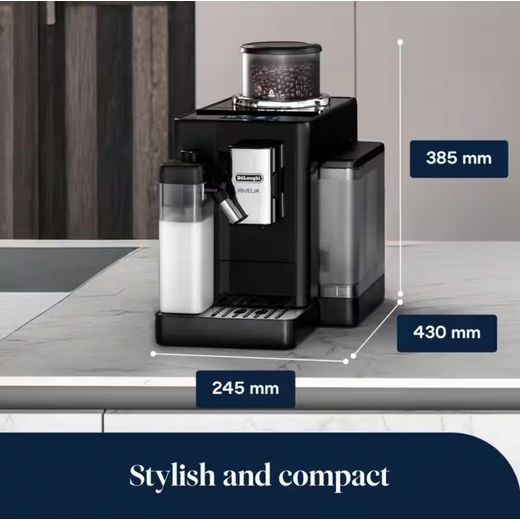 De'Longhi Rivelia EXAM440.55.B Bean to Cup Coffee Machine - Black - Dimensions