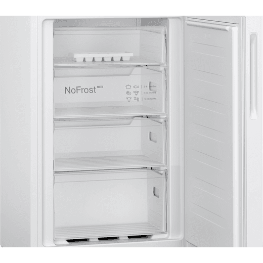 Bosch Series 2 50/50 Frost Free Fridge Freezer - White - Close up inside shot 