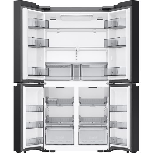 Samsung Series 9 AI Home American Fridge Freezer - Black - Doors open