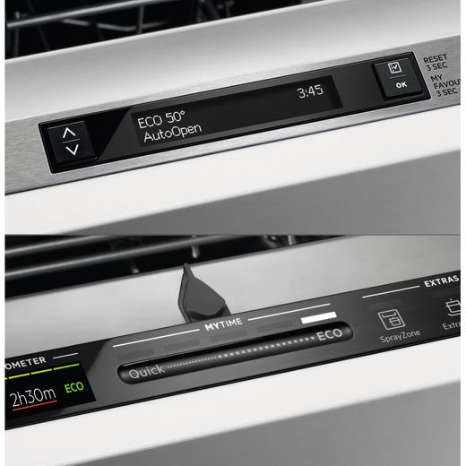AEG Integrated Standard Dishwasher - Black - Close up shot