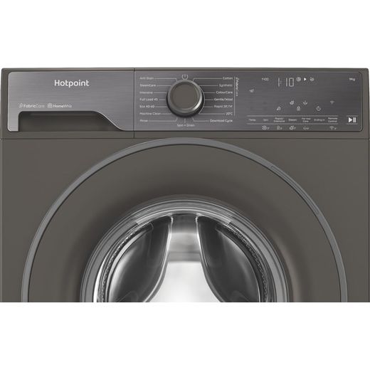 Hotpoint Fabric Care HB93WGCAREUK 9kg WiFi Connected Washing Machine with 1400 rpm - Dark Grey - Control panel