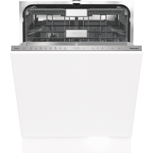 Hisense HV693C60UK Wifi Connected Fully Integrated Standard Dishwasher - Black Control Panel with Fixed Door Fixing Kit - C Rated